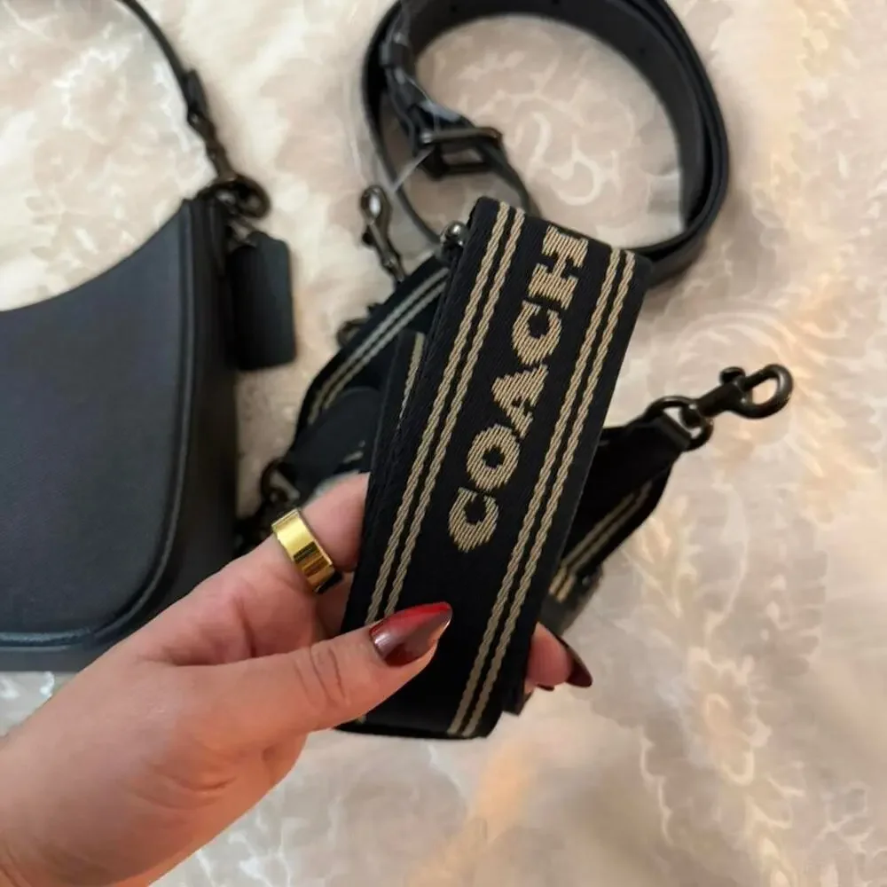 Coach hobo black small crossgrain - Picture 5 of 8
